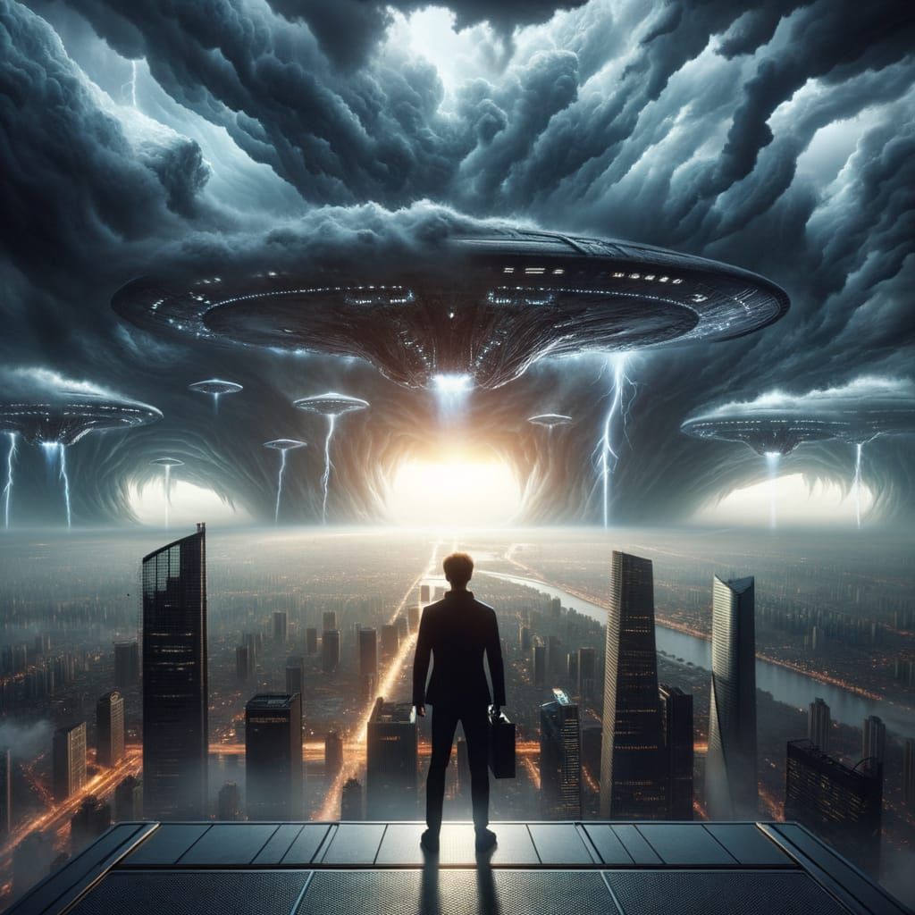 Epic Sci-Fi Scene: Alien Invasion From Above