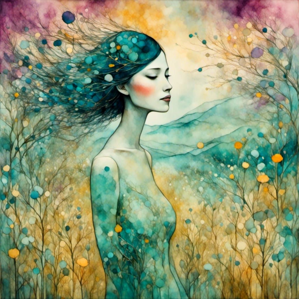 Dynamic Liquid Ink Abstract Art