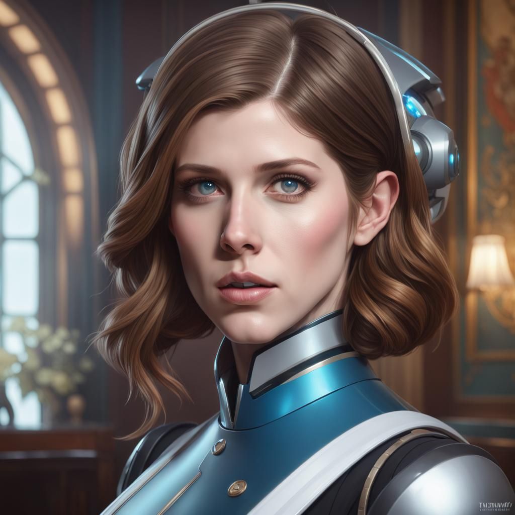 Anna Kendrick as Robot Butler: 8K Portrait