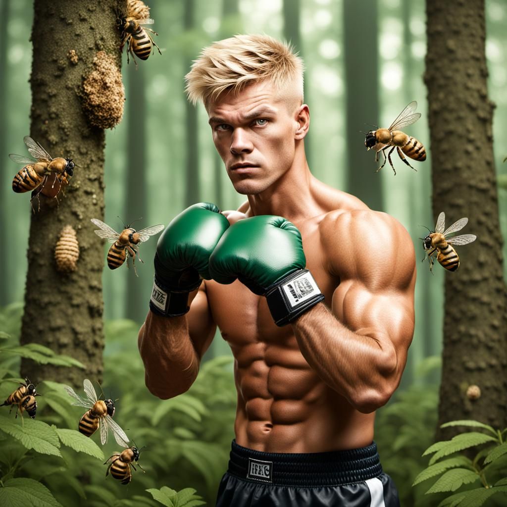 Boxer vs Wasp Nest: A Realistic 3D Portrait