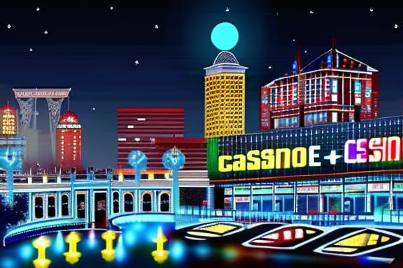 Vibrant Casino City at Night