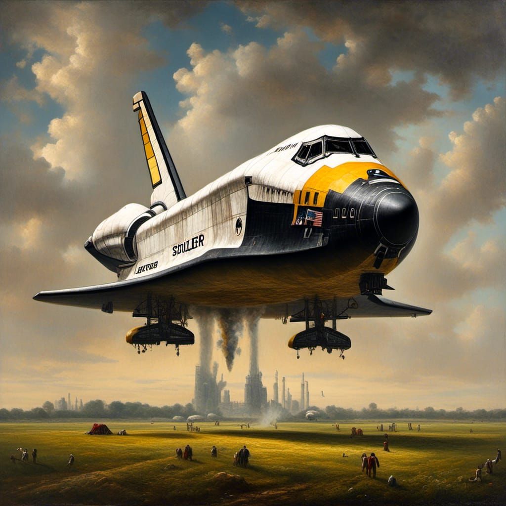 Steelers Space Shuttle: Dutch Masters Oil Painting
