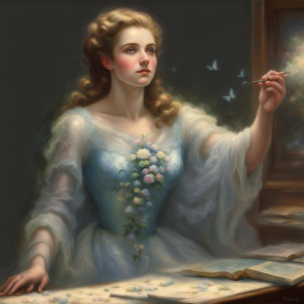 Ethereal Fantasy Figure in Luminist Style