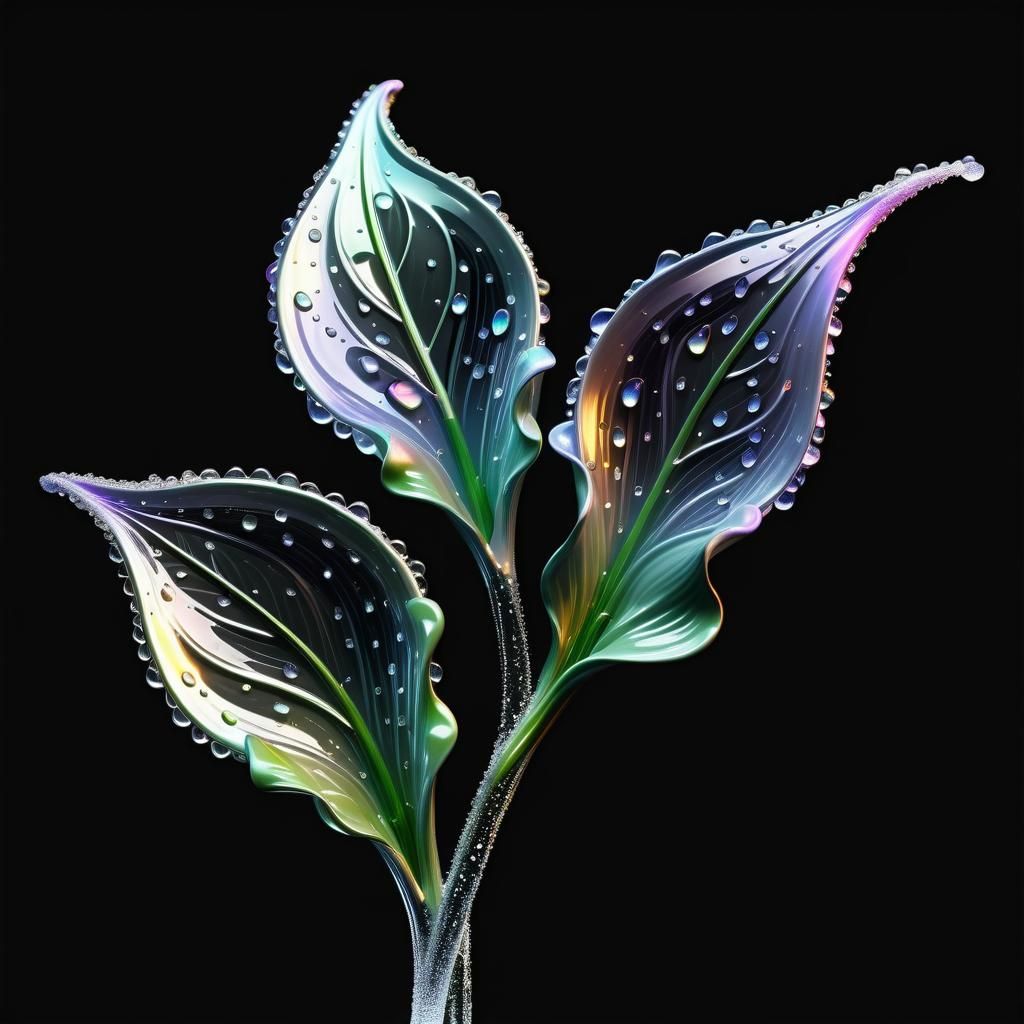Iridescent Glass Calla Lily: Hyperdetailed Concept Art