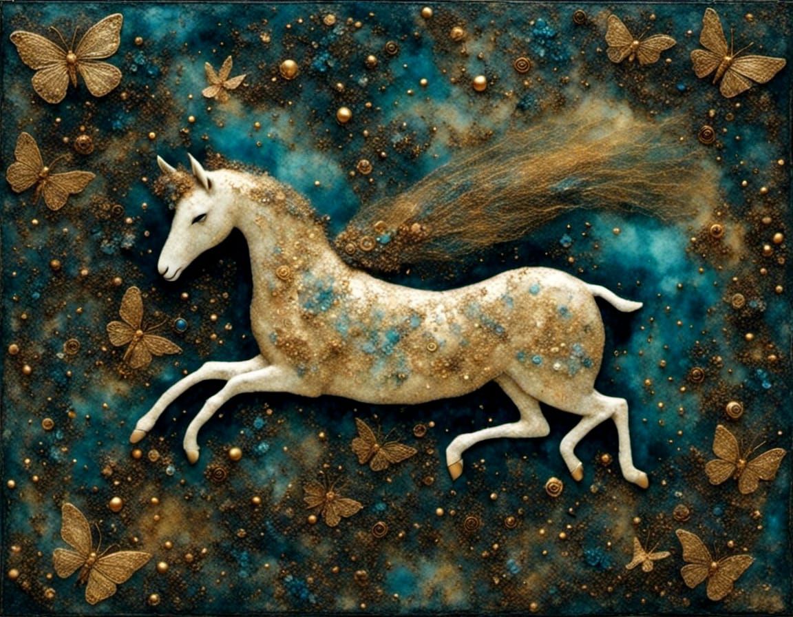 Celestial Nighttime Dreamscape in Digital Artistic Fusion