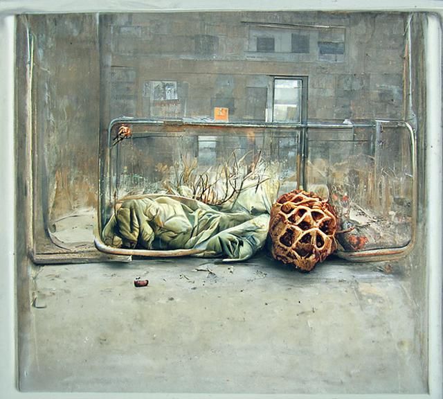 Hyperrealistic Urban Decay: Matte Painting of Neglect