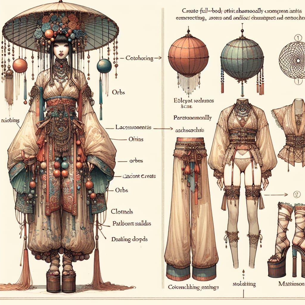 Decadent Fusion Fashion: Asian, Crete, and Medieval Elements