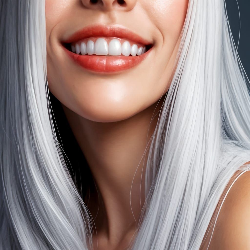 Condensed Milk on Delicate Lips in Intimate Close-Up