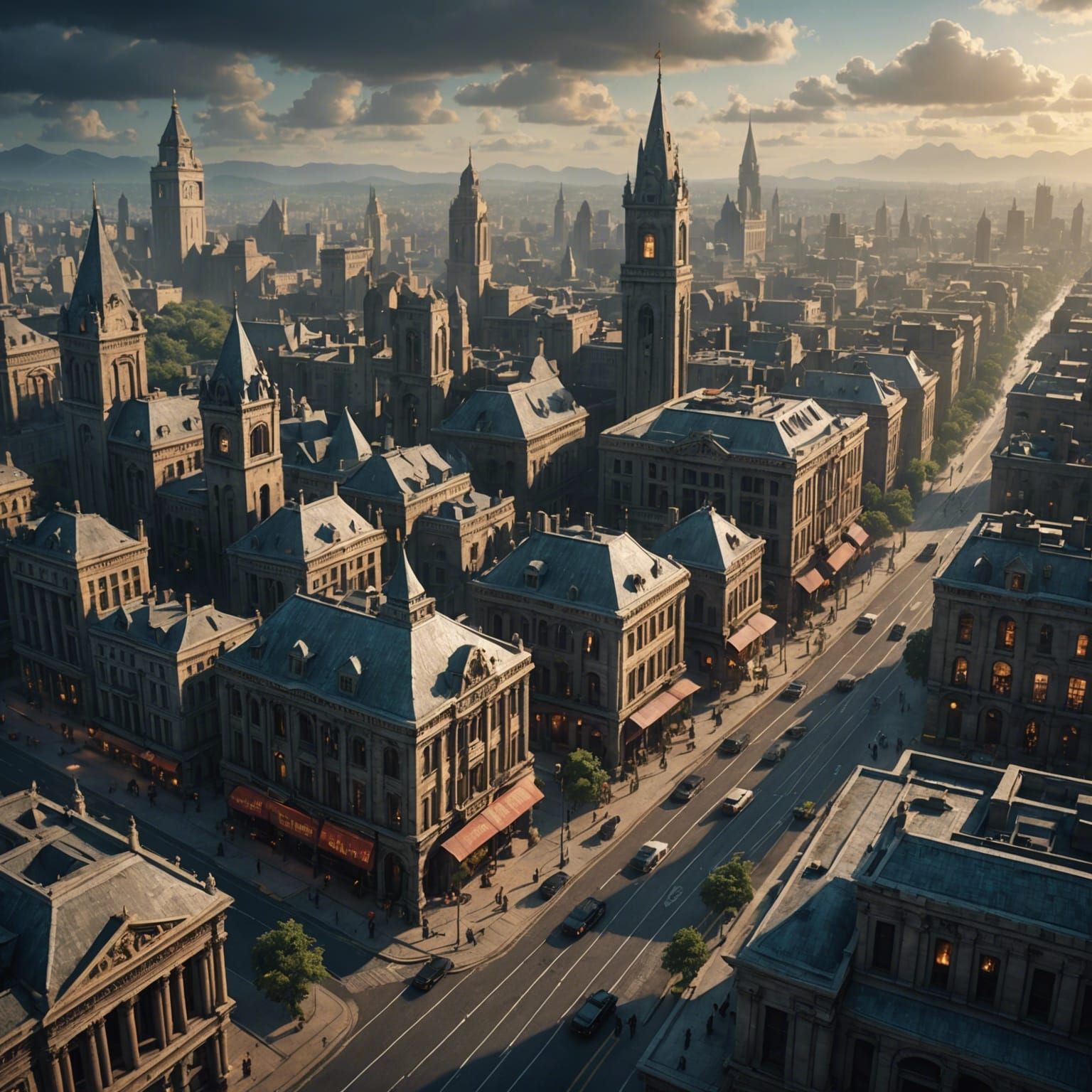 Jumanji Board Game City: Epic Digital Matte Painting