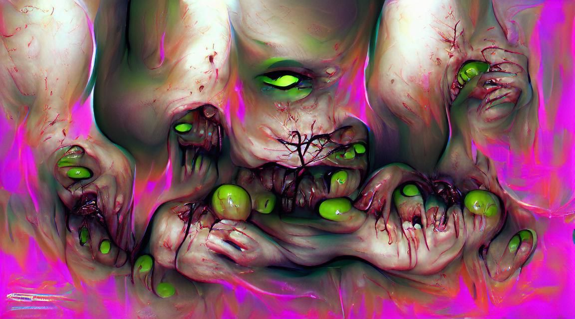 Gangrenous Grapes in Sinister Dark Fantasy Style