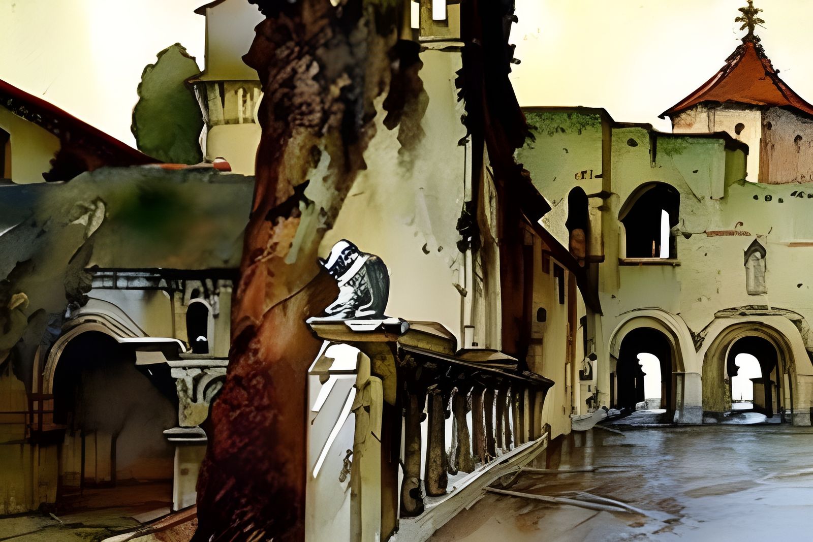 St. Francis at Subiaco Abbey: Watercolor Impression