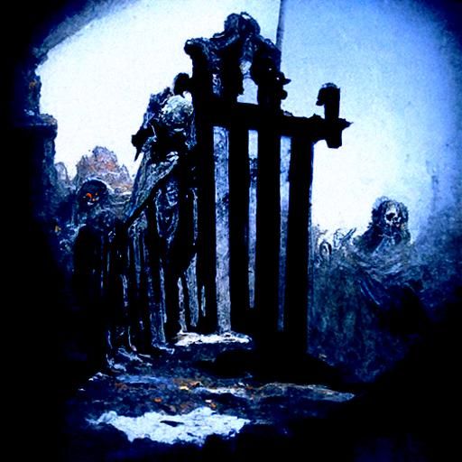 Horror Scene: Graveyard Gate Unlatched
