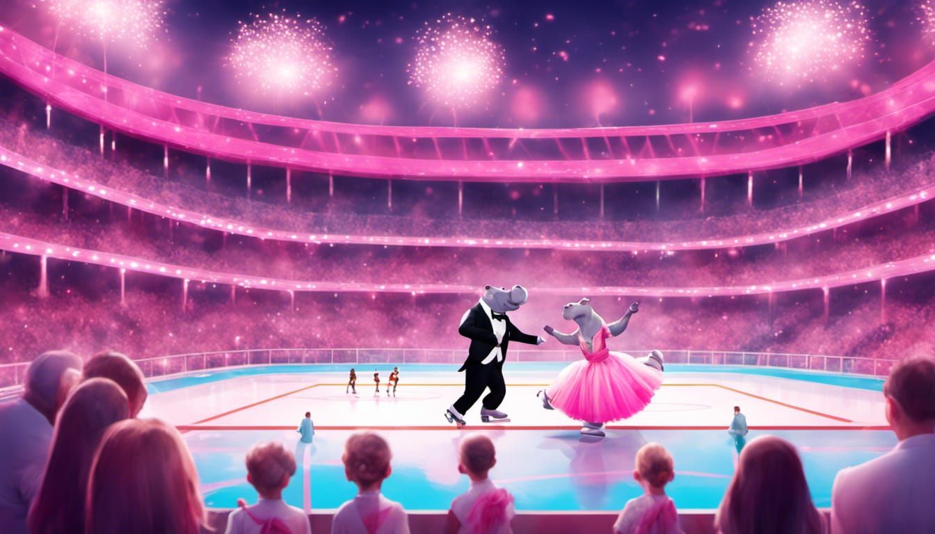 Hippos Skate in Olympic Games Atmosphere