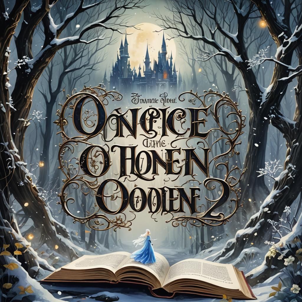 Snow Queen Fairytale with Falling Alphabet Snowflakes