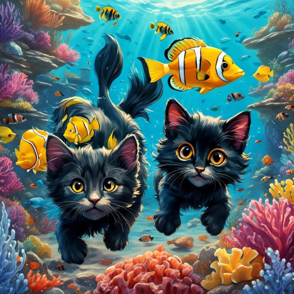Swimming Kitties!