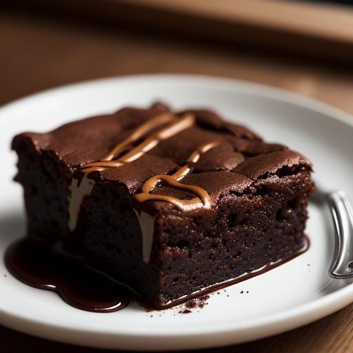 Gooey Chocolate Brownie in Macro Food Photography