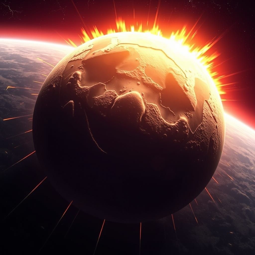 Sinister Moon's Cosmic Impact: Planet's Apocalypse