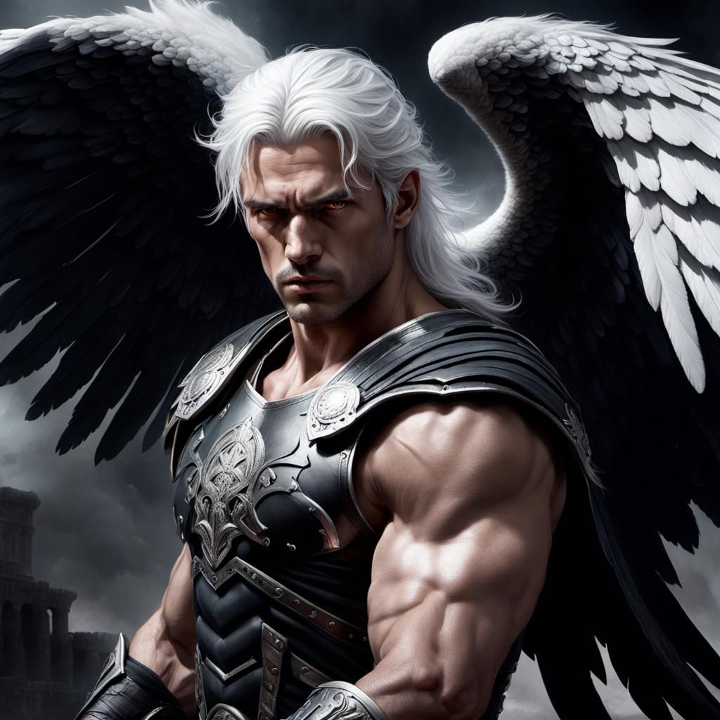 Fallen Angel Gladiator in Dark Fantasy Art