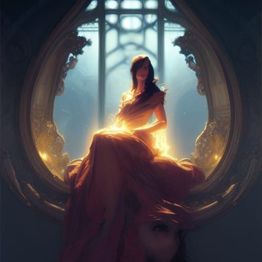 Dark Fantasy Queen After Coronation: Hyperrealistic Portrait