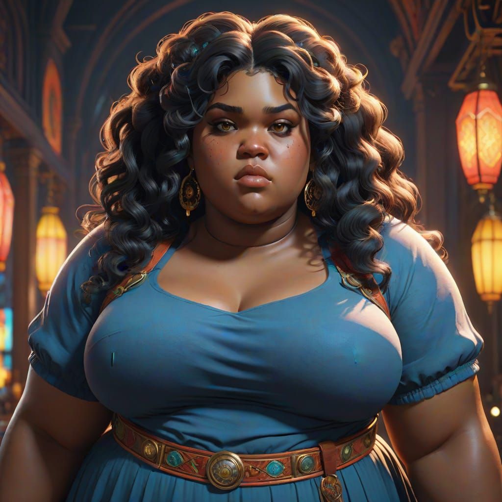 Goddess of Abundance in Vibrant Hyperrealism