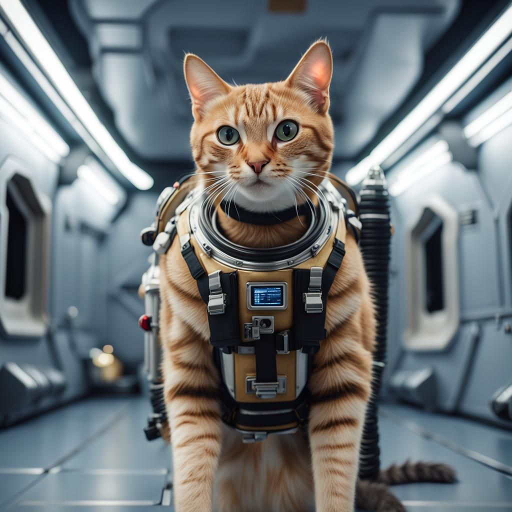 Caternaut with a jetpack