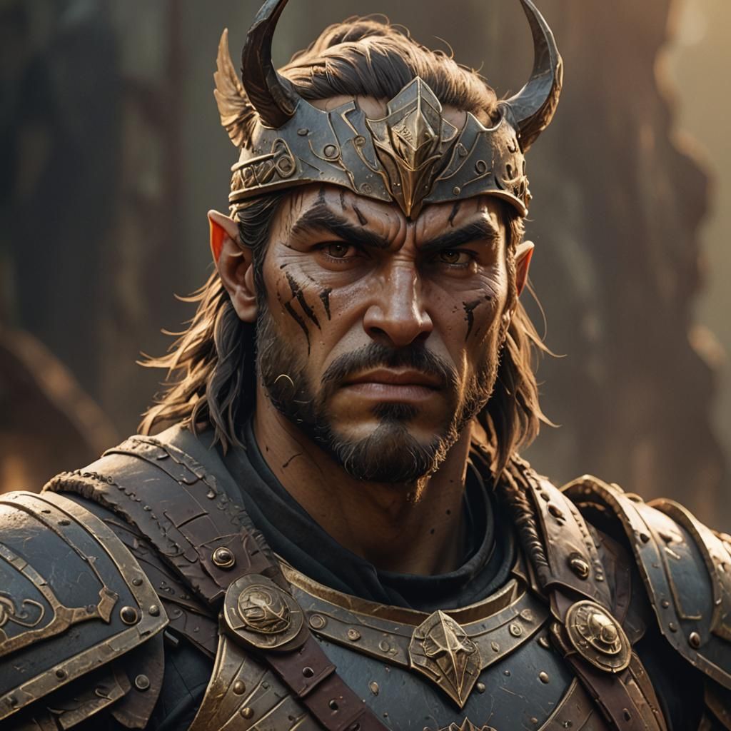 Fearless Warrior Ready for Battle in ZBrush 3D Art