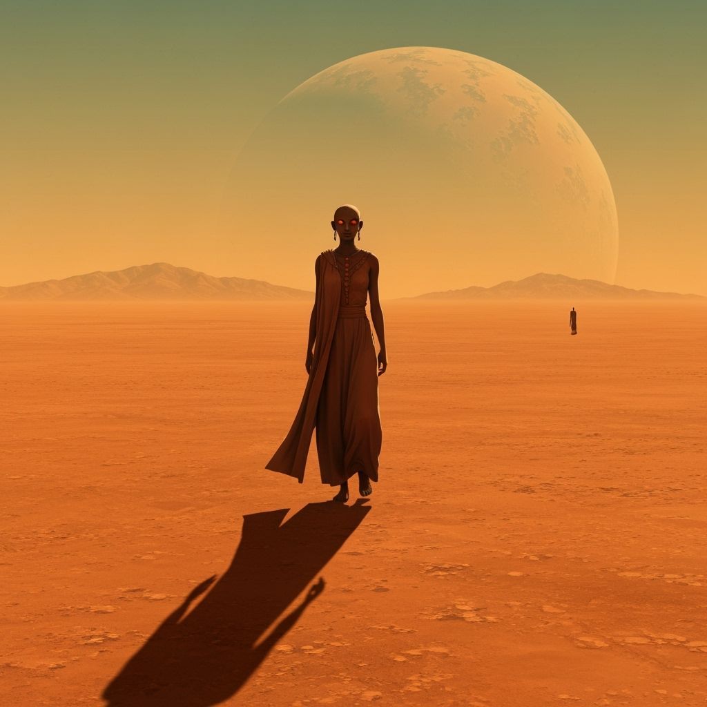 Martian Djinn in Kalahari Shadows on Mars