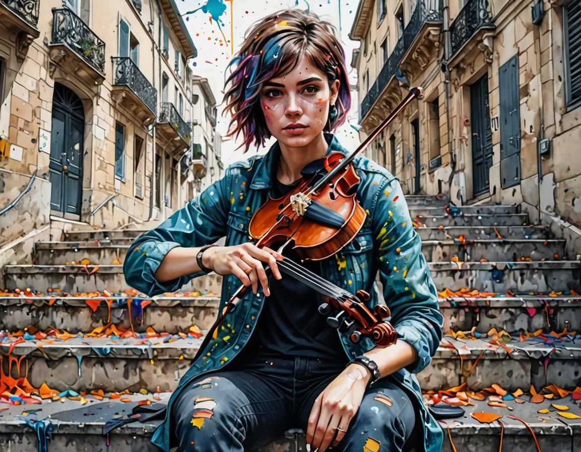 A girl with messy short hair, detailed eyes and Nike outfit....