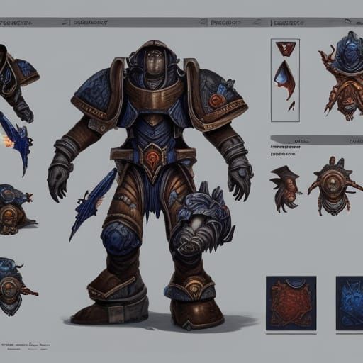 Terran Marine D&D Character Sheet Art