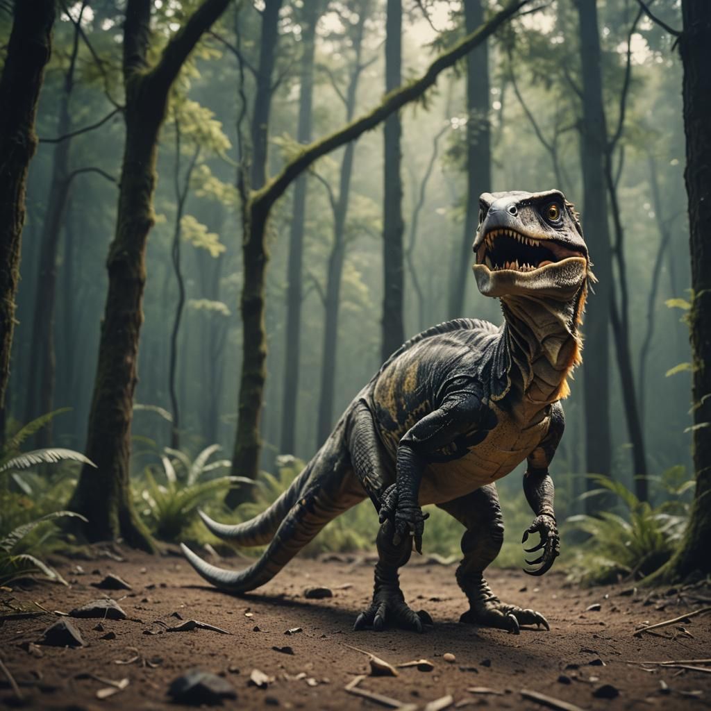 Funny Animal in Cinematic Film Still