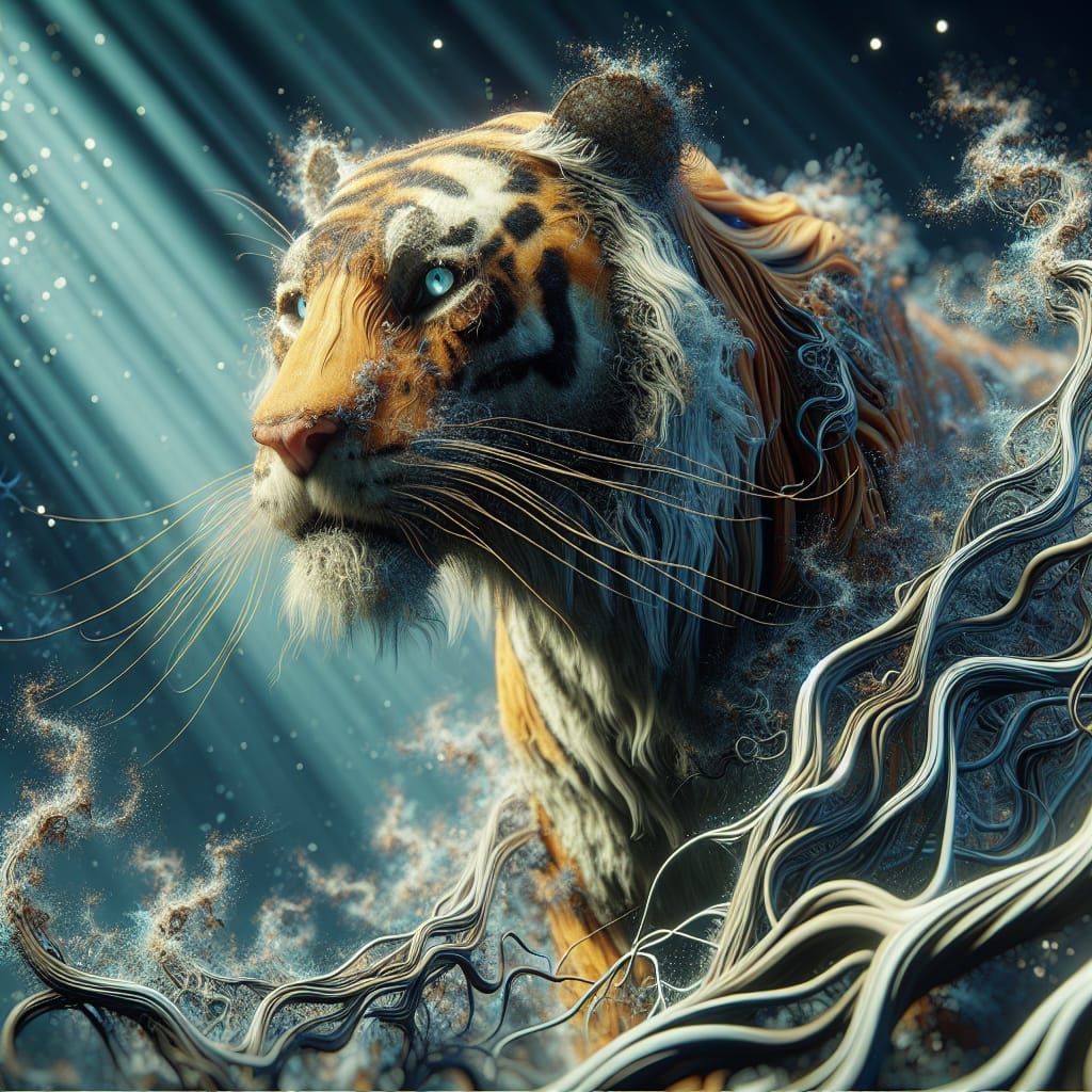 Sunda Island Tiger in Habitat: 8k Photorealistic Art