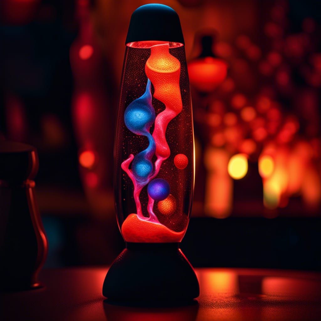 Hyperrealistic Lava Lamp in Cinematic Style