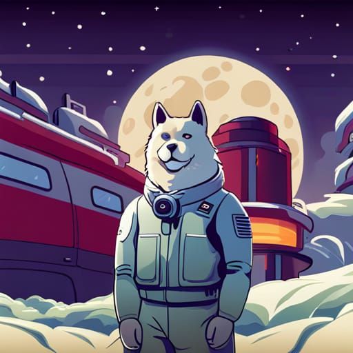 Shiba Inu in Spacesuit: Vector Art Portrait