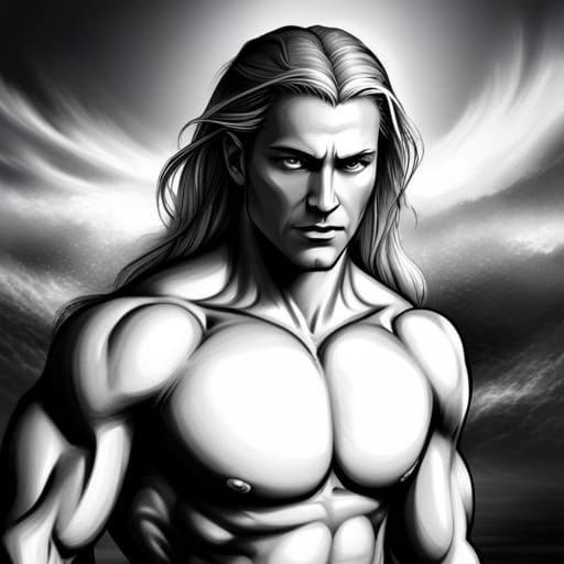 God Lugh of the Tuatha de Danu: Charcoal Portrait