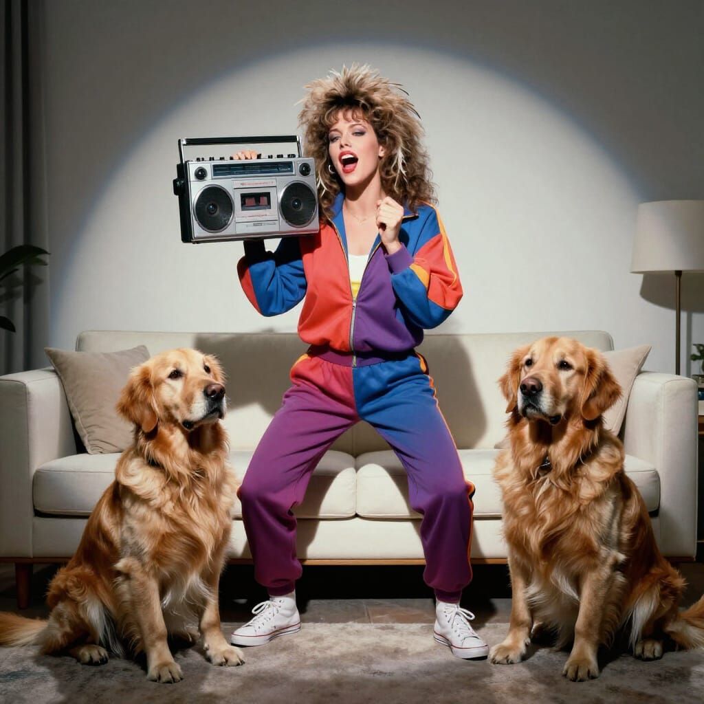 80s Comedic Commercial: Singing Woman & Confused Dog