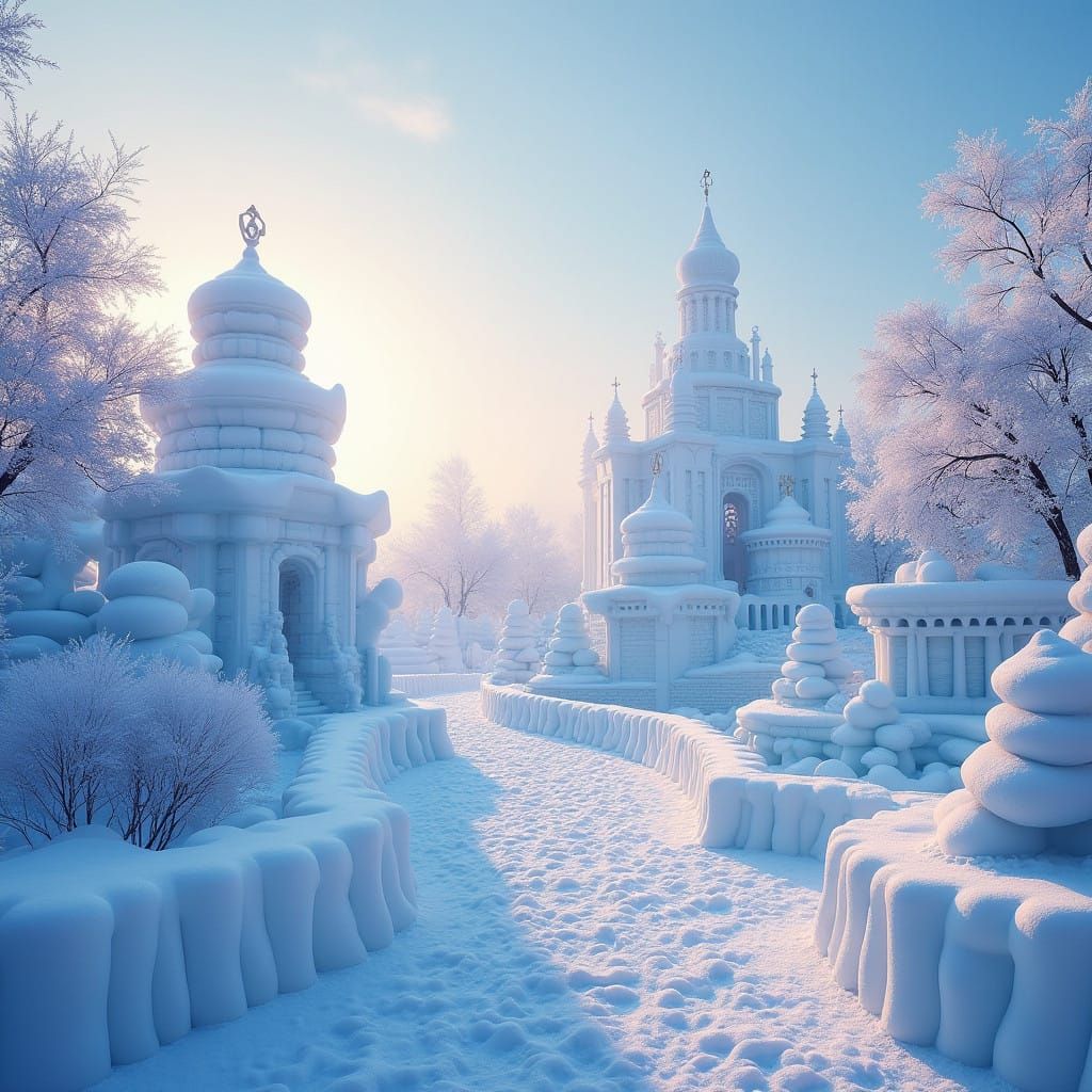 Winter Wonderland in Harbin, China - Ethereal Ice and Snow F...