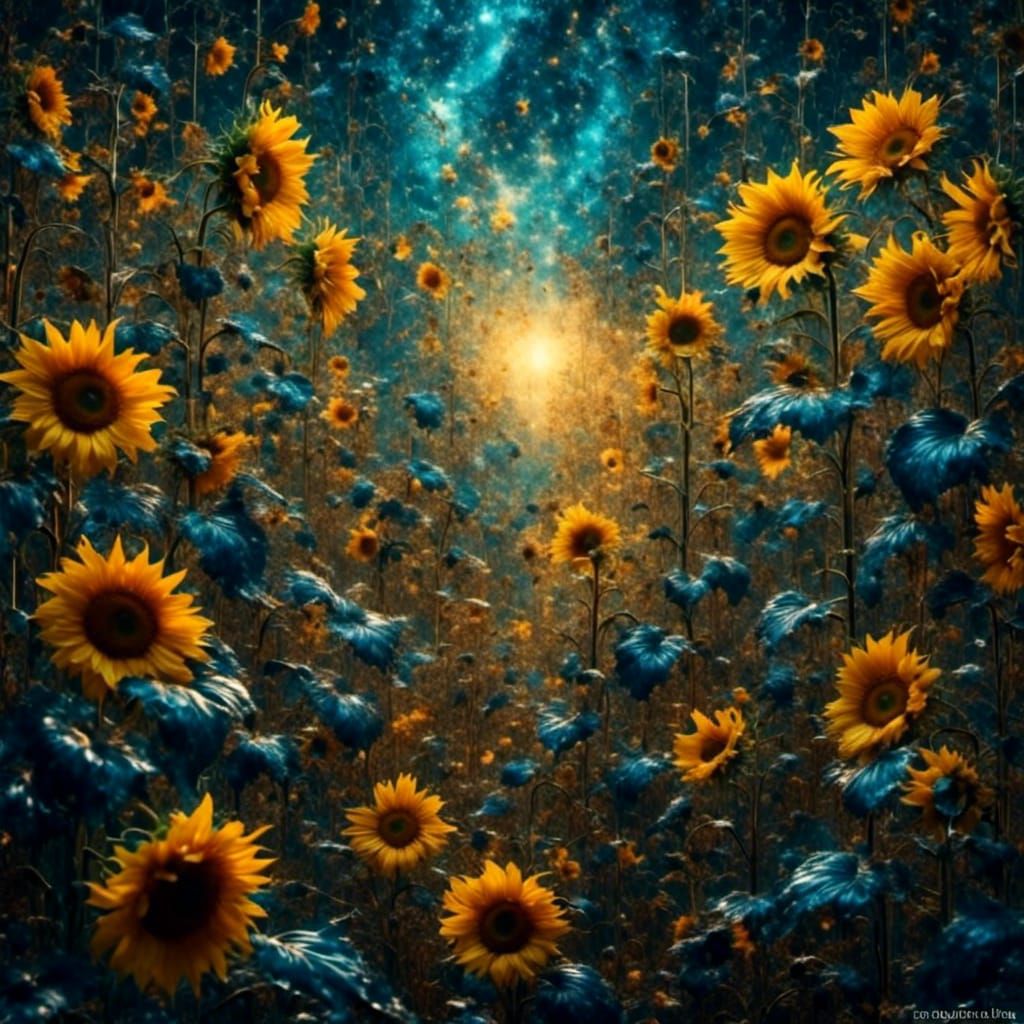 Creepy Sunflower Field