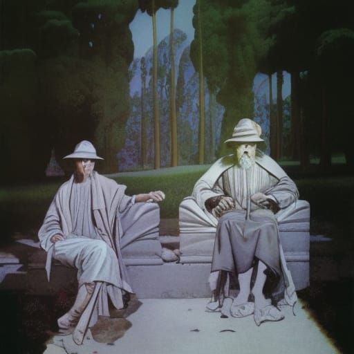 King Baldwin IV Painting in Desert Oasis