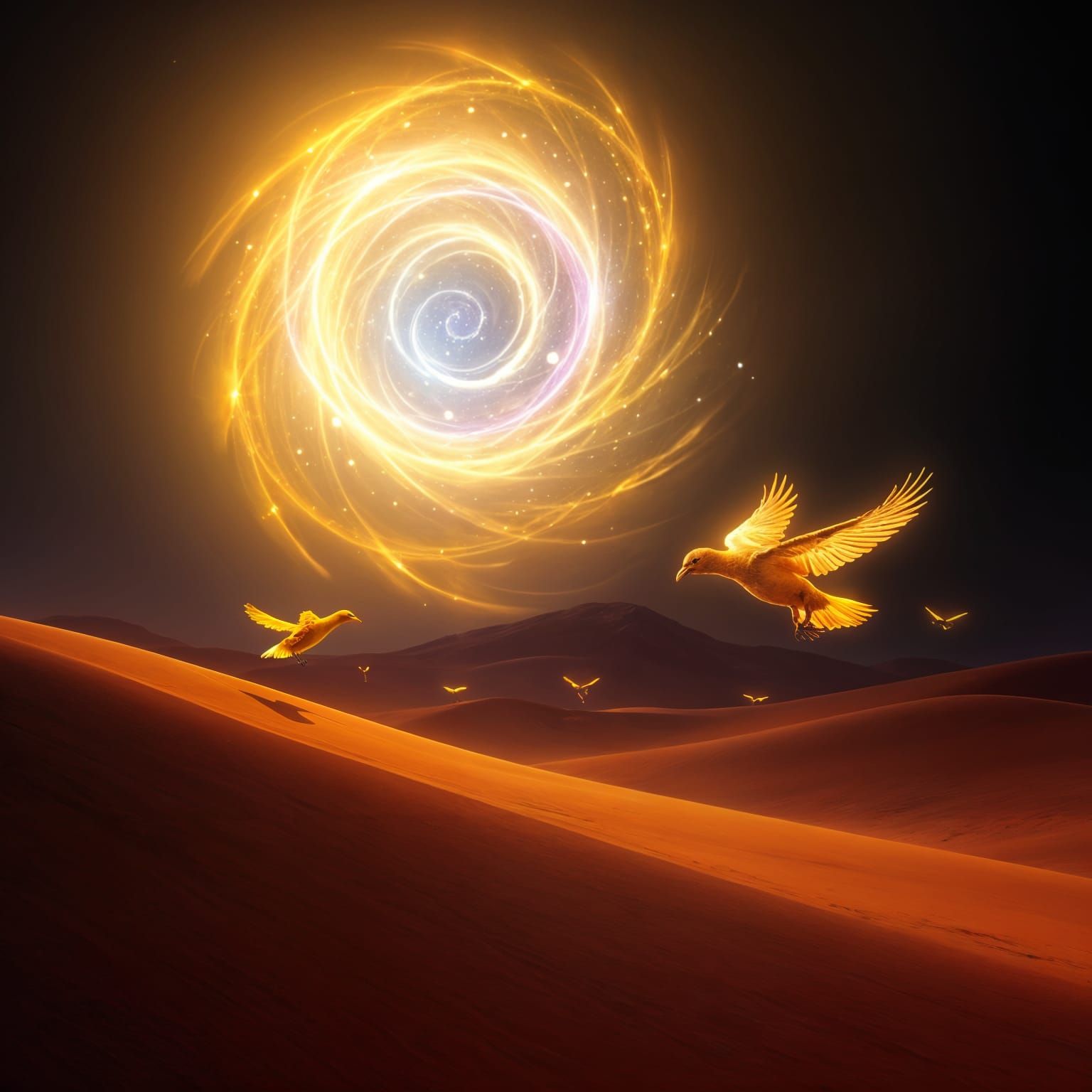 Luminous Infinity Portal in Cyberpunk Style