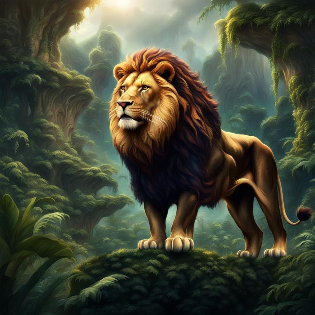 Epic Jungle Lion Inspired by Narnia