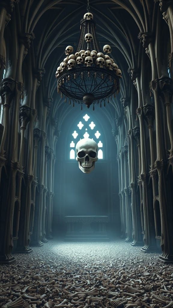 Gothic Cathedral of Skulls and Bones