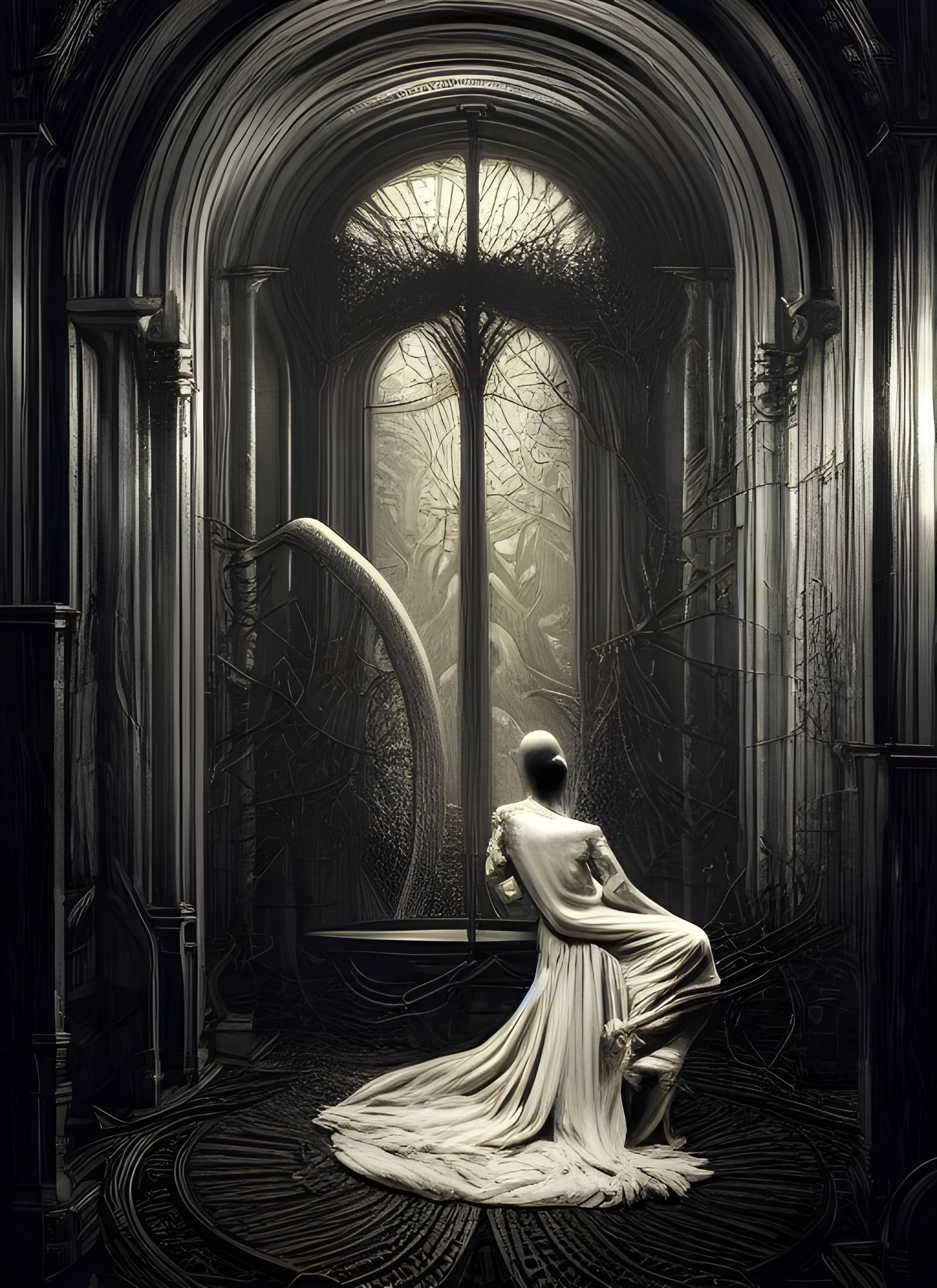 Cyberpunk Choice: A Desaturated and Detailed Decision