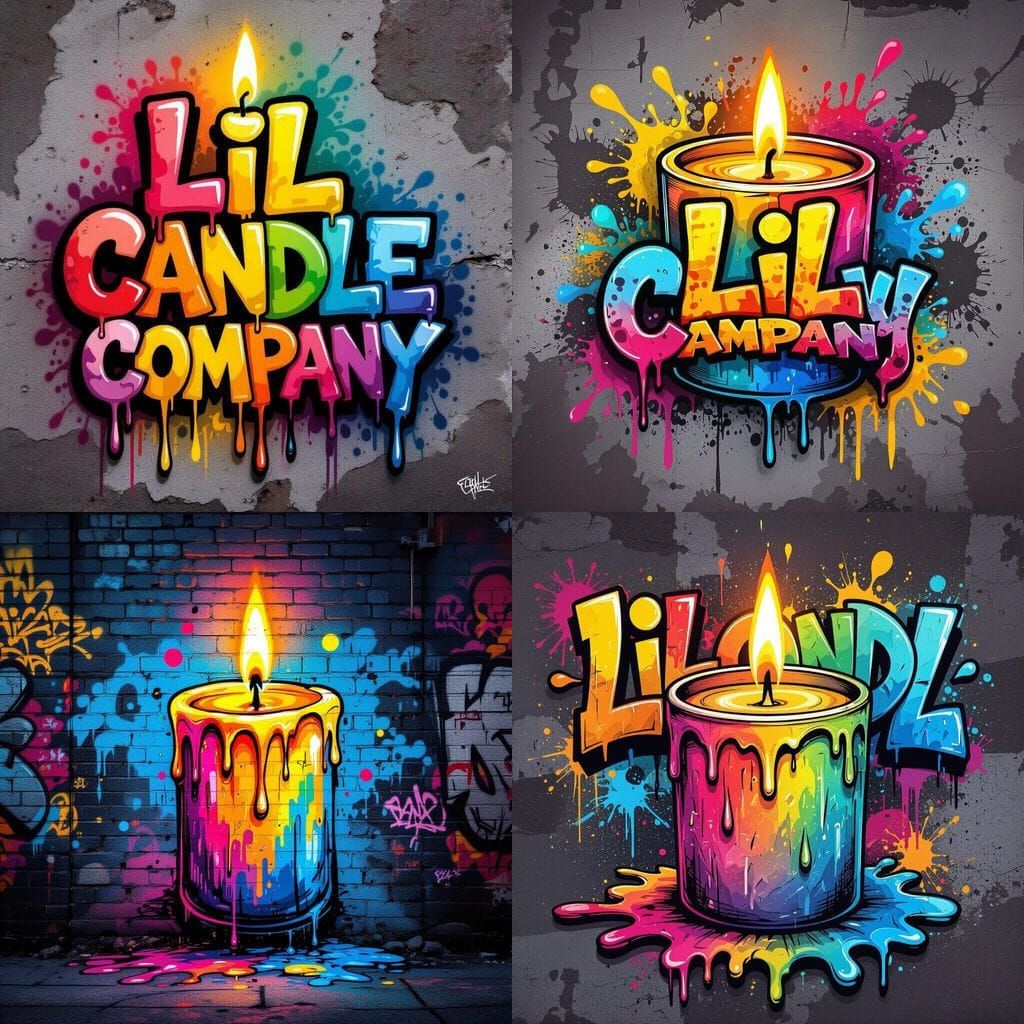 Colorful Graffiti Art of Lil Candle Company