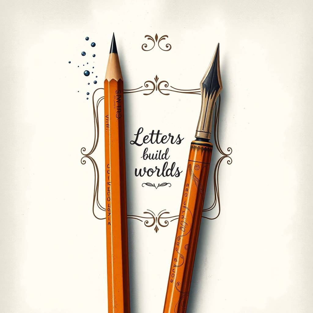 Vintage-Inspired Pencil and Pen Illustration in Warm Earthy ...