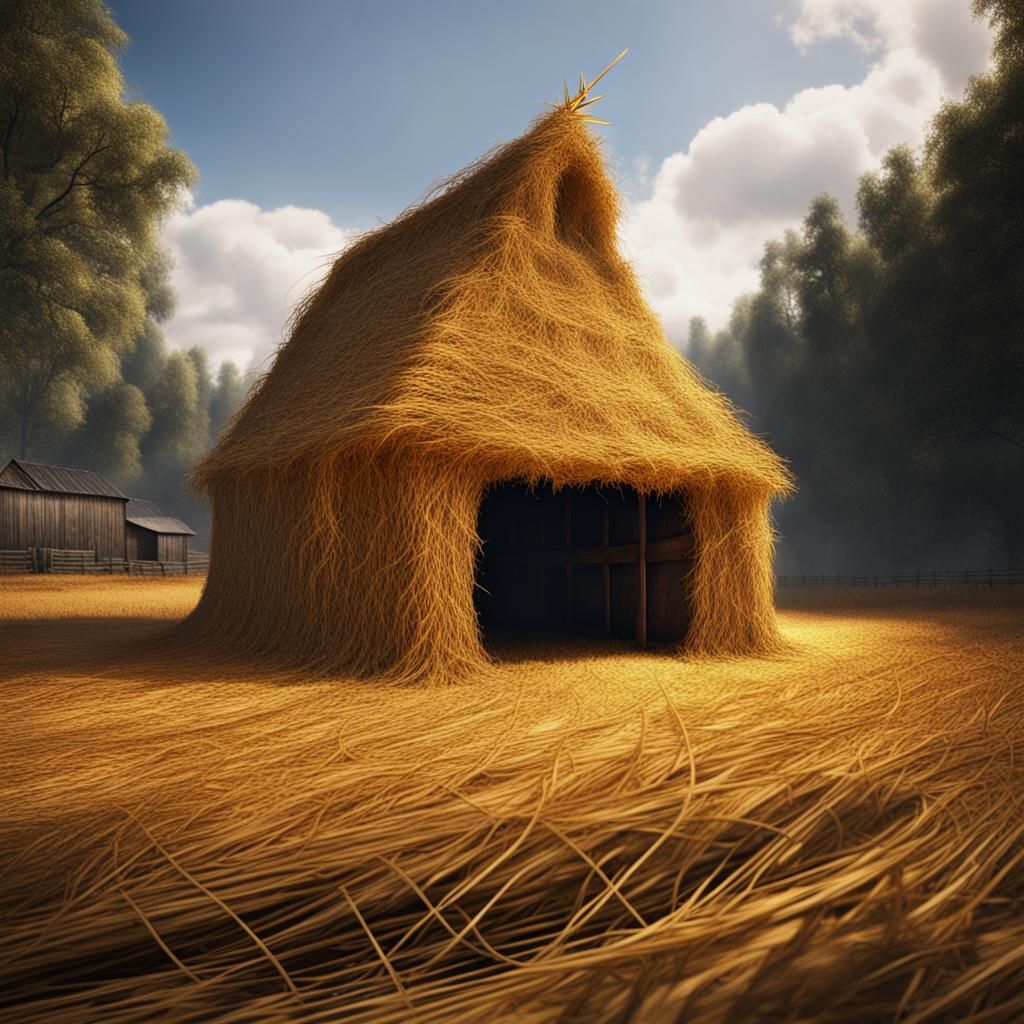 Golden Needle in Haystack: Detailed Matte Painting