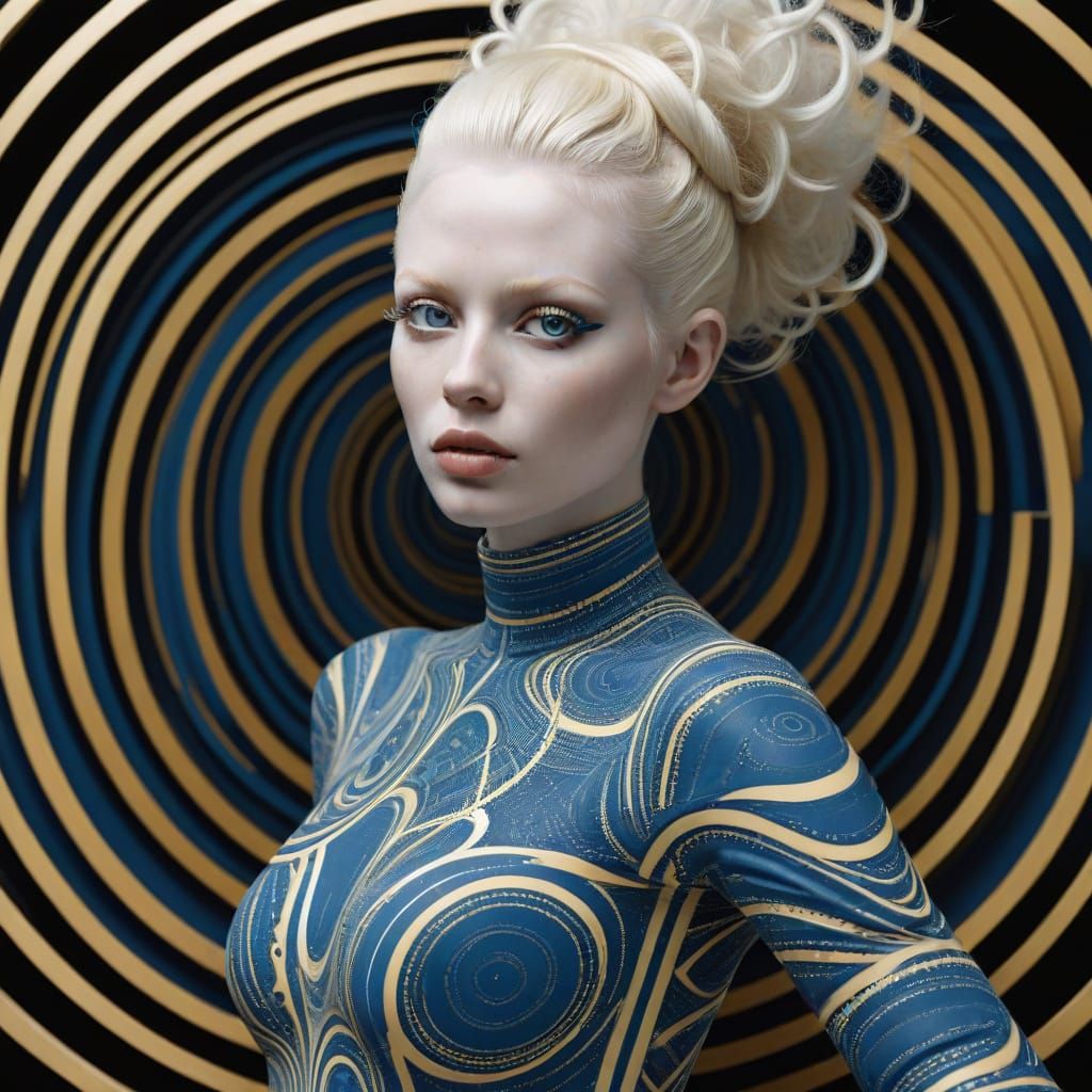 Optical Illusion of Concentric Circles with Motion Effect