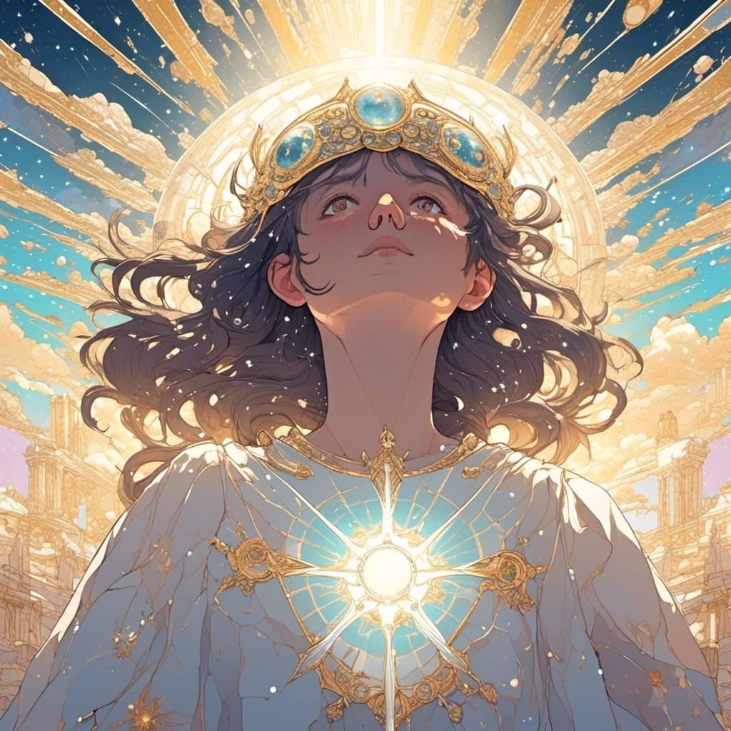 Jesus in Leeds Top: Dreamcore Galactic Landscape