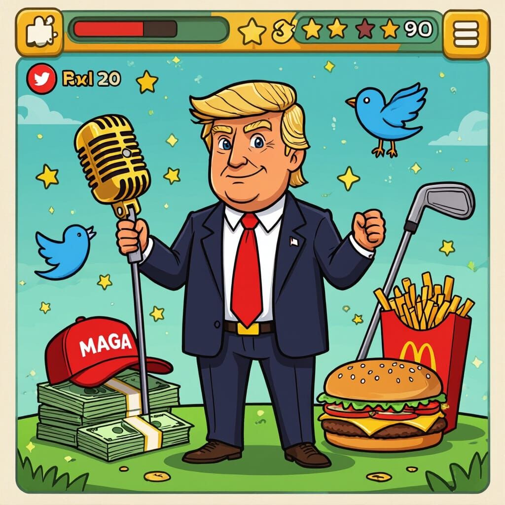 Donald Trump as RPG Game Boss Character