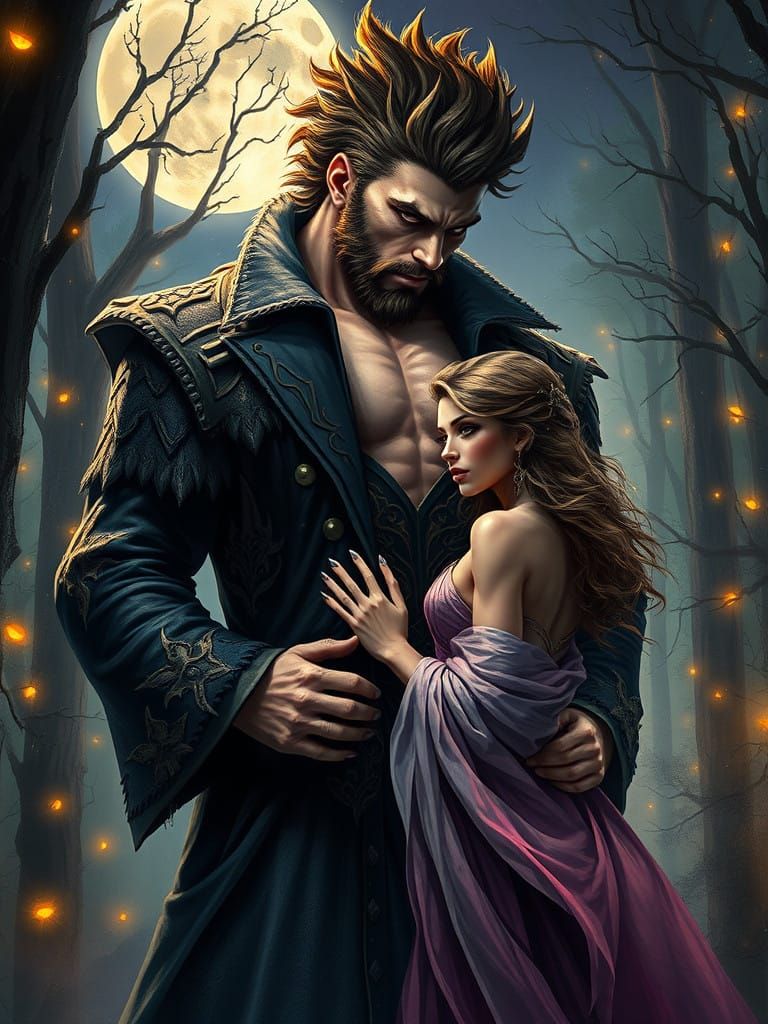 Primal Gentleman in Moonlit Enchantment