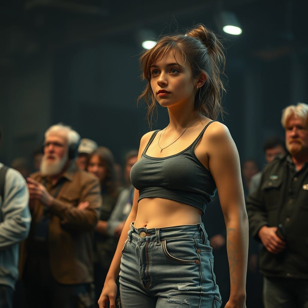 Confident Woman Answers Final Question: Cyberpunk Mysticism